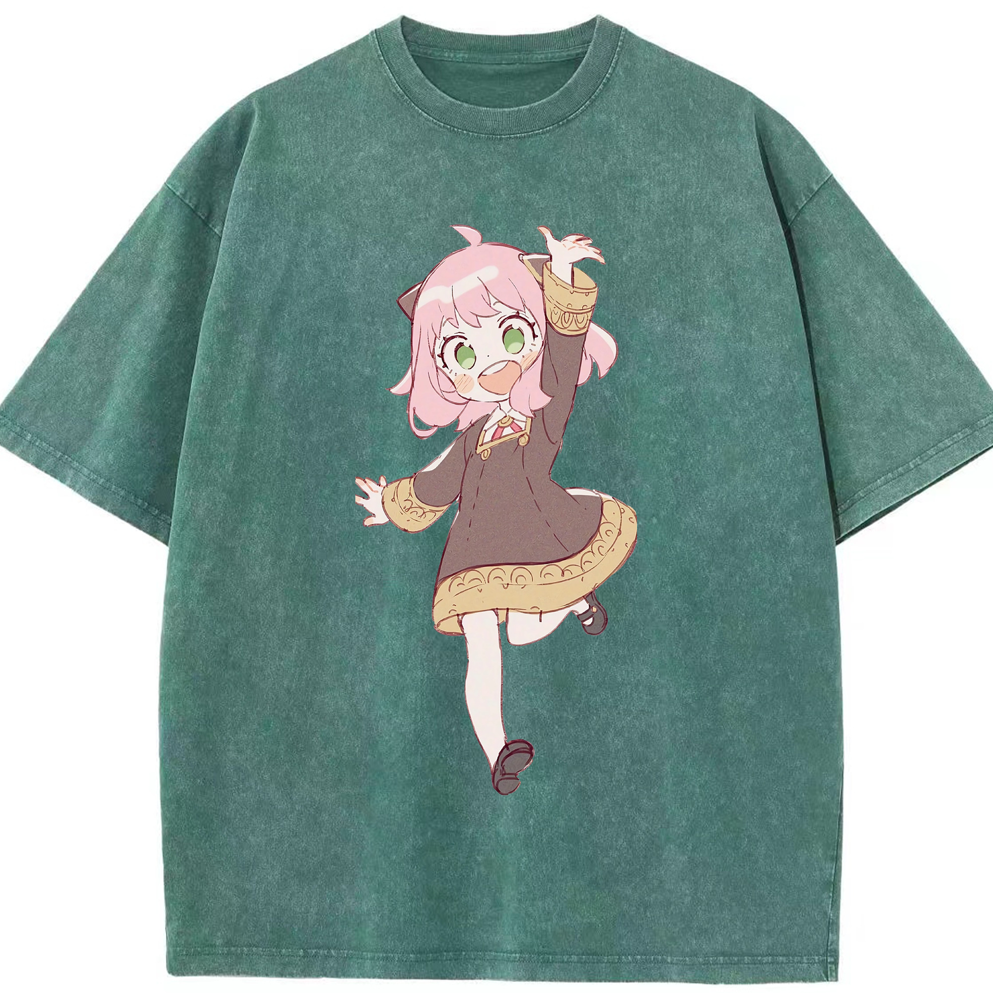 （画像用） SPY×FAMILY间谍家家酒 綿100% ヴィンテージ風 半袖Tシャツ（フロントプリント）